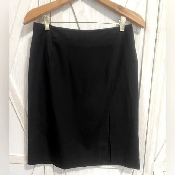 THEORY Mini Knee Length Black Work Skirt Size 10 - Picture 3 of 6